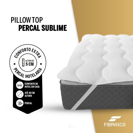 Pillow Top Percal Sublime Medida 140 x 190